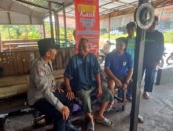 Jum’at Curhat, ka SPKT Polsek Kapuas Tengah Tampung langsung Keluh Kesah Warga Desa Pujon.