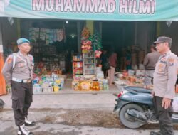 Giat Polsek Kapuas tengah Patroli ke pasar harian Pujon desa Pujon.