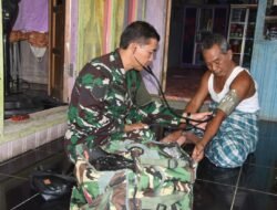 Satgas TMMD Kodim HST Proaktif Layani Kesehatan Warga Pengambau Hilir Luar