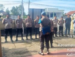 Apel Pagi  Kapolsek  Kapuas Hilir Sampaikan Beberapa Arahan Dan Penekanan Kepada  Personilnya