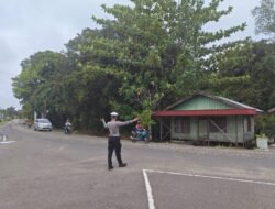 Personel Satlantas Polres Barsel Gatur Lalin Pagi Hari Wujudkan Kamseltibcarlantas