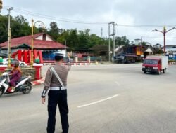 Pastikan Kamseltibcarlantas Kondusif, Satlantas Polres Mura Laksanakan Gatur Pagi