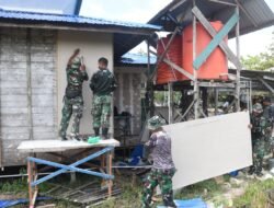 TMMD ke-124 Kodim 1002/HST Masuki Tahap Krusial Rehab Rumah Ibadah di Haruyan
