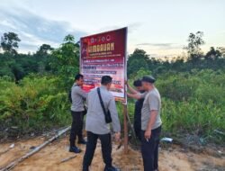 Siaga Karhutla, Polsek Laung Tuhup Pasang Spanduk Himbauan