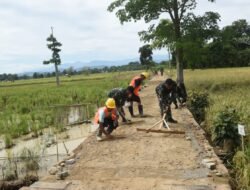 Dansatgas TMMD 1002/HST Optimis Pembangunan Jalan Sepanjang 1030 Meter Rampung Tepat Waktu