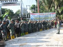 Dansatgas TMMD ke-124 Kodim 1002/HST Pimpin Apel Pagi di Titik Nol Pembangunan Jalan Haruyan