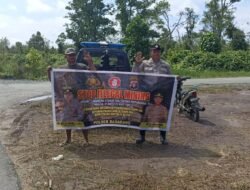 Cegah Penambangan Liar Personil Polsek Basarang Sosialisasi Stop Ilegal Mining