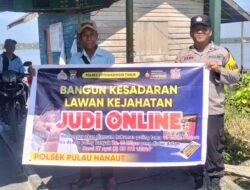 Cegah Judi Online, Polsek Pulau Hanaut Laksanakan Sosialisasi kepada masyarakat