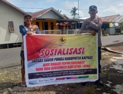 Polsek Kapuas Hilir Laksanakan Sosialisasi Saber Pungli Kepada Masyarakat
