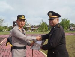 Masuki Masa Pensiun, Polres Barsel Gelar Upacara Purna Tugas AKP Sarip Hidayat Dan AKP Driyono