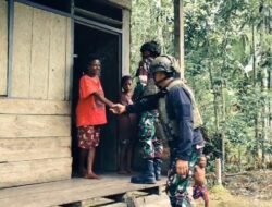 Satgas Yonif 611/Awang Long, Laksanakan Komunikasi Sosial di Kampung Sempan Timur, Mimika, Papua Tengah