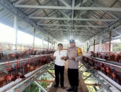 Polsek Kapuas Tengah Melaksanakan Pengecekan Pemanfaatan Pekarangan Hewan di Desa Jangkang