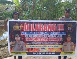 Polsek Basarang Gencar Sosialisasi Cegah Karhutla Kepada Warga