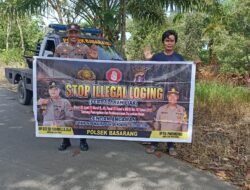 Polsek Basarang Sosialisasi Stop Ilegal Logging Kepada Warga