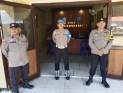 Guna Mencegah Terjadinya Gangguan Keamanan Terhadap Personil Dan Markas Komando (Mako), Personil Polsek Kapuas Barat Siap Siaga