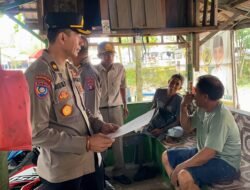 Cegah Karhutla, Satgas Operasi Bina Karuna Sosialisasi Maklumat Kapolda Kalteng di Pasar Kahayan