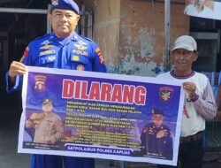 Cegah Illegal Fishing, Satpolairud Polres Kapuas Imbau Hal Ini Pada Warga Pesisir DAS Kapuas