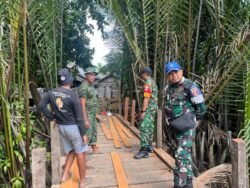 Tinjau Progres TMMD, Dansatgas TMMD ke-125 Kodim 1007/Banjarmasin Kunjungi Lokasi Pembangunan Jembatan di Mantuil