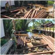 Satgas TMMD ke-125 Kodim 1007/Banjarmasin Terima Material untuk Pembangunan Jembatan di Kuin Kecil