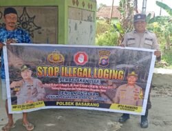 Polsek Basarang Sosialisasi Stop Ilegal Logging Kepada Warga