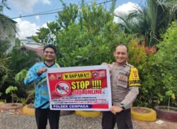 Bhabinkamtibmas Sosialisasi larangan perjudian