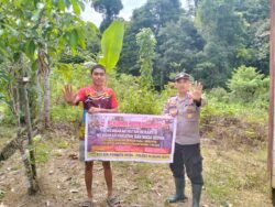 Lakukan Pencegahan Kabut Asap, Pospol Sei Babuat Sosialisasi Larangan Karhutla