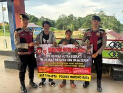 Samapta Polres Murung Raya Patroli Dialogis Sosialisasi Karhutla Ke Lapisan Masyarakat