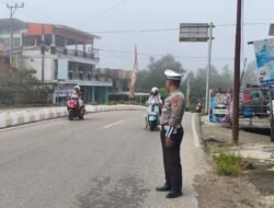 Satlantas Polres Murung Raya Laksanakan Gatur Pagi Rutin Di Pusat Kota