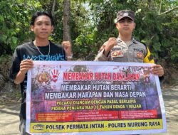 Bhabinkamtibmas Polsek Permata Intan Terus Lakukan Sosialisasi Larangan Karhutla