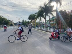 Satlantas Polres Barsel Gatur Lalin Pagi Hari Wujudkan Kamseltibcarlantas Pengguna Jalan di Pagi Hari