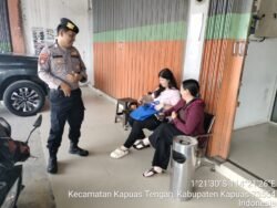 Giat Imbauan kantibmas kepada warga Rutin di lakukan Piket Polsek Kapuas Tengah.