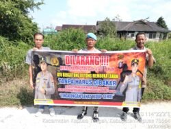Polsek kapuas tengah rutin imbauan larangan  karhutla kepada warga masyarakat.