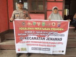 Cegah Pungli, Personel Polsek Jenamas Sosialisasikan Perpres Nomor 87 Tahun 2016