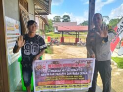 Pospol Sei Babuat Polsek Permata Intan Sosialisasi Larangan Karhutla
