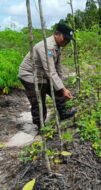 Polsek Kapuas Tengah laksanakan Pengecekan Lahan Pekarangan milik warga Desa Pujon