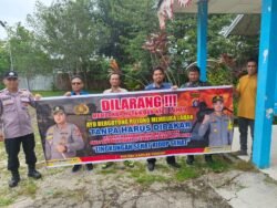 Polsek kapuas tengah rutin imbauan larangan  karhutla kepada warga masyarakat.