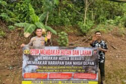 Pesan Harkamtibmas Anggota Polsek Tanah Siang Untuk Cegah Karhutla