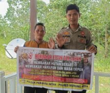 Polsek Permata Intan Gencarkan Sosialisasi Bahaya Karhutla Kepada Warga