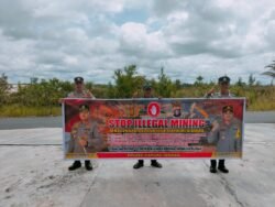 Cegah penambang liar, Personil polsek Kapuas tengah Rutin berikan Imbauan ilegal mining.