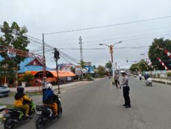 Satlantas Polres Barsel Gatur Lalin Pagi Hari Wujudkan Kamseltibcarlantas Pengguna Jalan di Pagi Hari