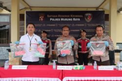 Konferensi Pers, Polres Murung Raya Ungkap Kasus Pencabulan Anak Di Bawah Umur Di Dusun Sempango