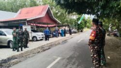 Babinsa Koramil 1002-03/Haruyan Bersama Banser Amankan Peringatan Maulid Nabi Muhammad SAW