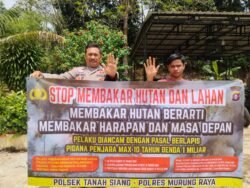 Bhabinkamtibmas Polsek Tanah Siang Gencarkan Himbauan Larangan Karhutla