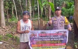 Polsek Permata Intan Ajak Warga Cegah Terjadinya Kabut Asap Akibat Karhutla