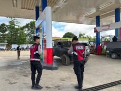 Patroli Satsamapta Polres Murung Raya Patroli Di Area SPBU Puruk Cahu