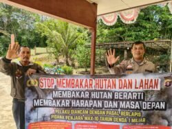 Pesan Harkamtibmas Polsek Tanah Siang Cegah Karhutla Di Desa Binaan