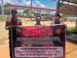 Cegah Polusi Asap, Samapta Polres Murung Raya Sosialisasi Karhutla