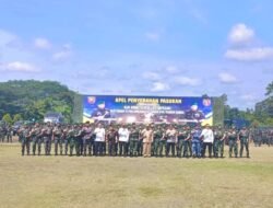 Dandim 1009/Tanah Laut Menghadiri Upacara Alih Kodal Korem 101/Ant Dari Kodam VI/Mulawarman