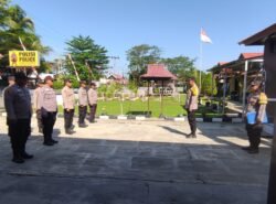 Pelaksanaan Apel Pagi Polsek Kapuas Barat Polres Kapuas