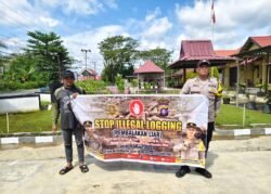Guna Kelsetarian Hutan Dan Alam, Polsek Kapuas Barat Sosialisasi Stop Ilegal Loging